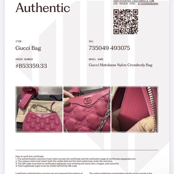 Gucci Matelasse Pink Quilted Crossbody Bag retail $3500 - Picture 16 of 16